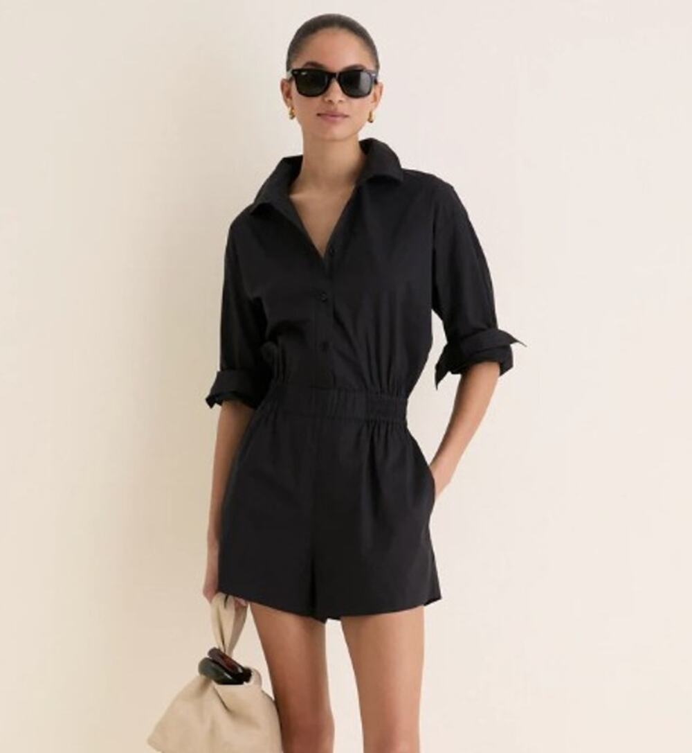 NWT Tuckernuck Hyacinth House Hartwell Playsuit Black Romper Size XS $148
